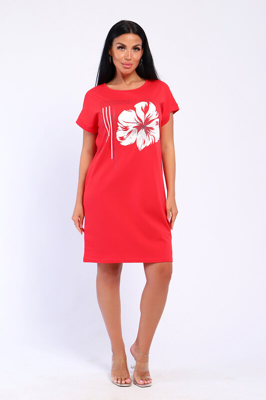 Натали Туника 573001 82058 красный коралл