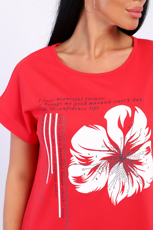 Натали Туника 573001 82058 красный коралл