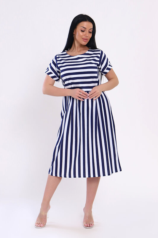 Натали Платье 573003 82054 полоса синяя