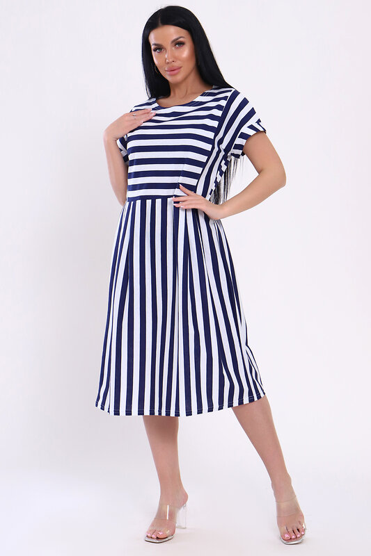 Натали Платье 573003 82054 полоса синяя