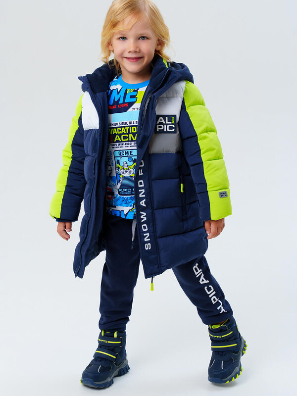 PLAYTODAY Пальто 573079 32512223 тёмно-синий,светло-зеленый,белый