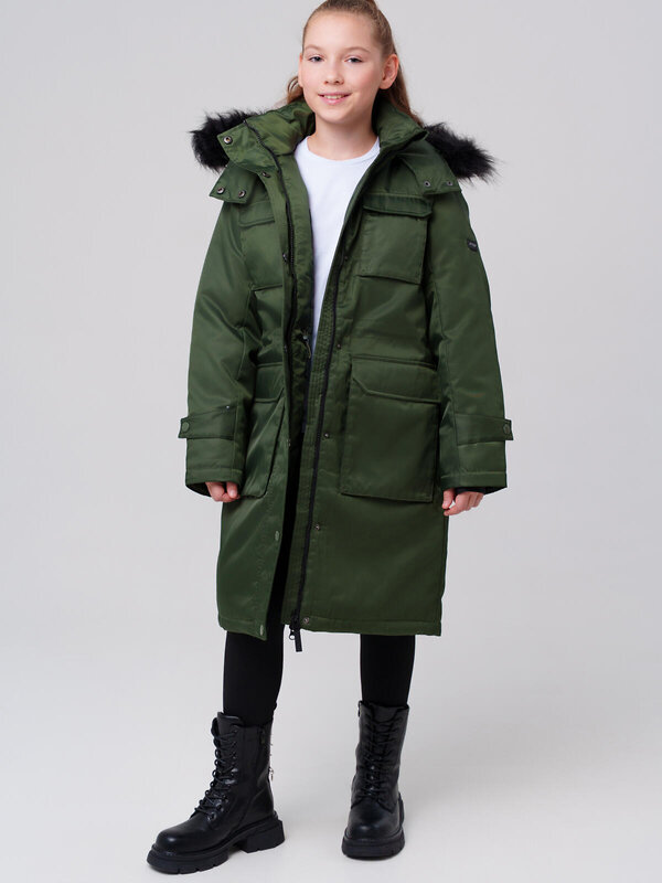 PLAYTODAY Пальто 573088 32521103 темно-зеленый