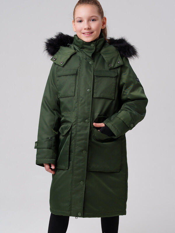 PLAYTODAY Пальто 573088 32521103 темно-зеленый
