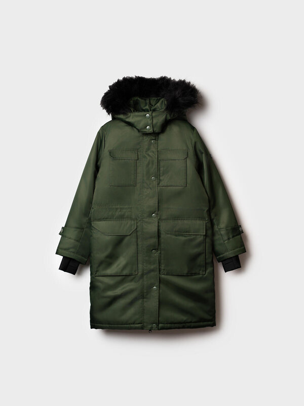 PLAYTODAY Пальто 573088 32521103 темно-зеленый