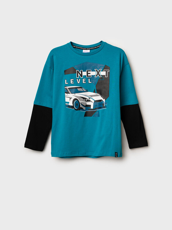 PLAYTODAY Фуфайка 573093 32511460 черный,бирюзовый