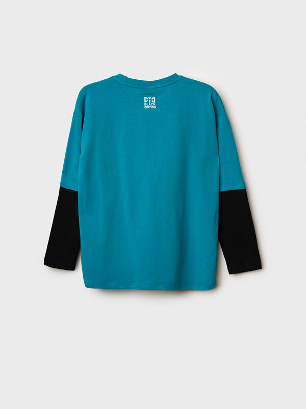 PLAYTODAY Фуфайка 573093 32511460 черный,бирюзовый