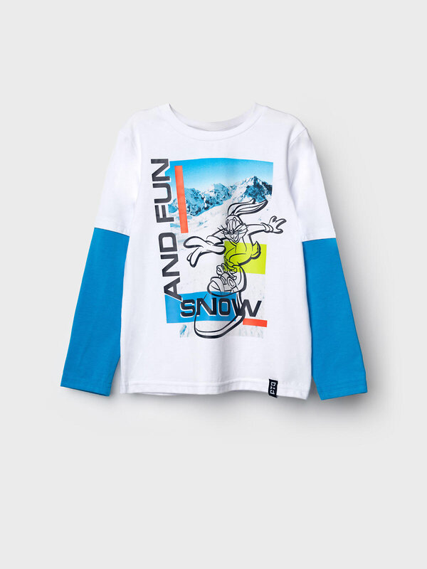 PLAYTODAY Фуфайка 573128 32532031 белый,ярко-синий