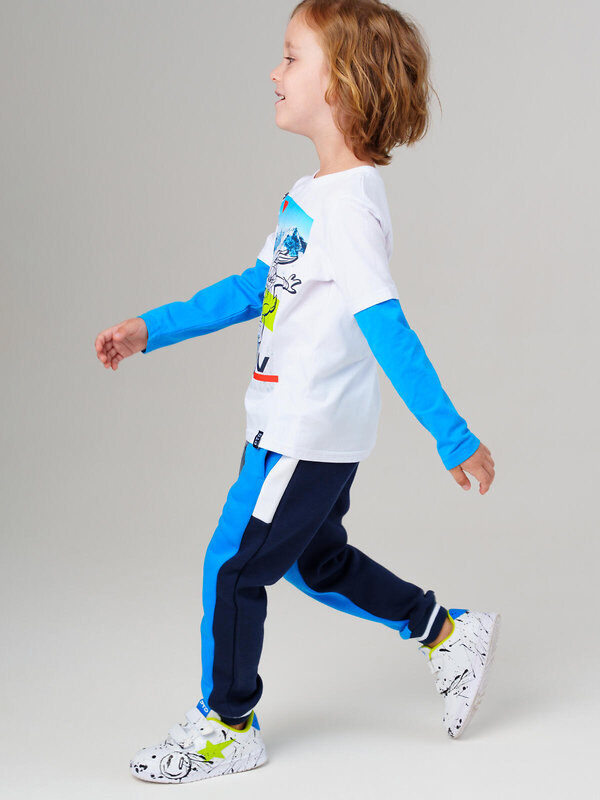 PLAYTODAY Фуфайка 573128 32532031 белый,ярко-синий