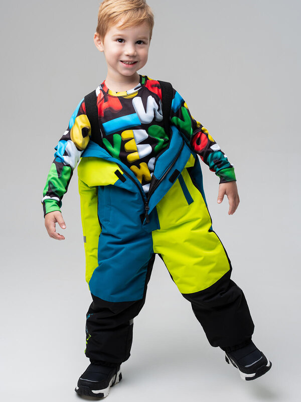 PLAYTODAY Комбинезон 573273 32512002 черный,зеленый,бирюзовый