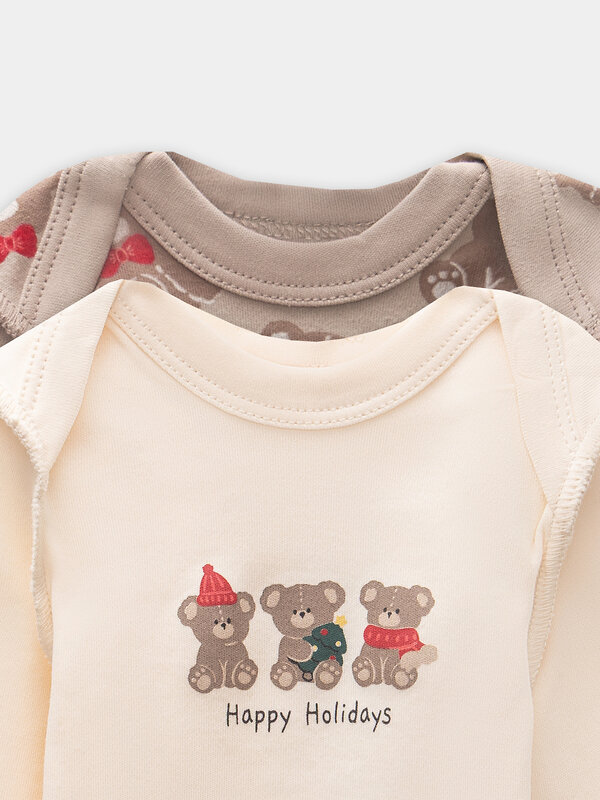 MARK FORMELLE Боди детское 573280 13016-1-2 сливочное масло +НГ мишутки на бежевом