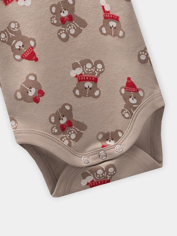 MARK FORMELLE Боди детское 573281 13016-2 сливочное масло +НГ мишутки на бежевом