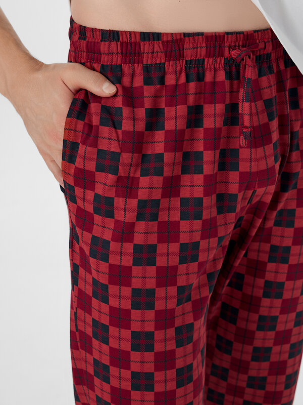 MARK FORMELLE Брюки 573289 581133 черная клетка на бордовом