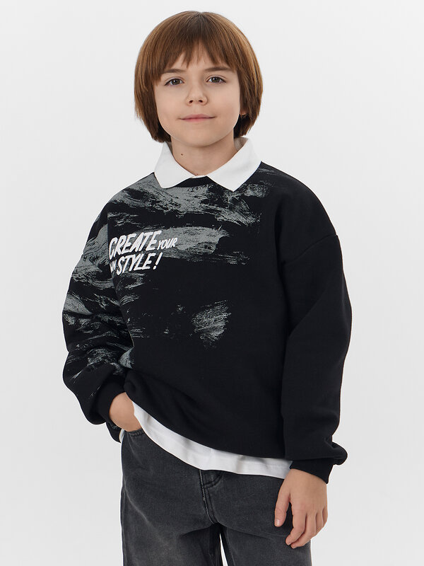 MARK FORMELLE Свитшот 573358 123447 черный +печать
