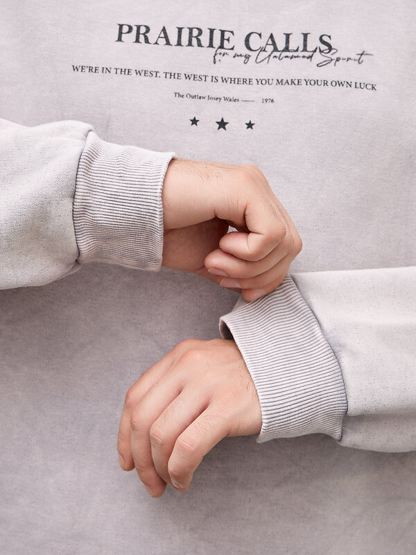 MARK FORMELLE Свитшот 573369 121801/1 ACID WASH серый +печать