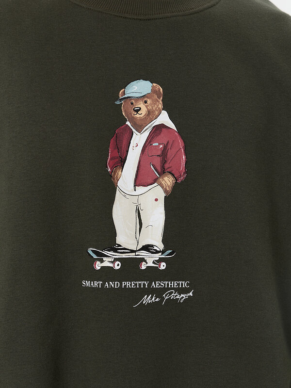 MARK FORMELLE Свитшот 573374 121866/1 т.хаки +печать