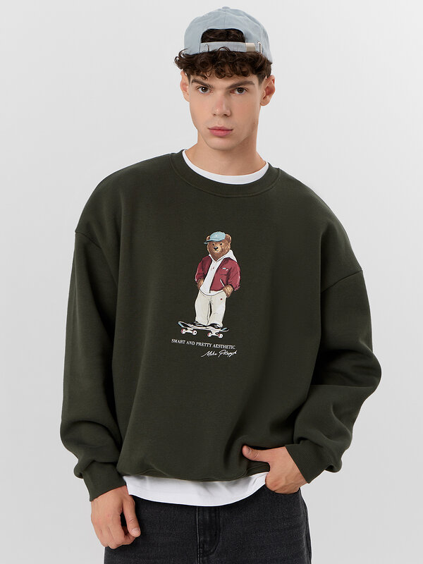 MARK FORMELLE Свитшот 573374 121866/1 т.хаки +печать