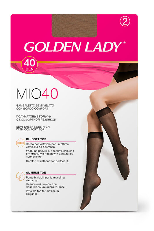 Golden Lady Гольфы 573377 gamb. MIO 40  гольфы (2 пары) Daino (Бежевый)