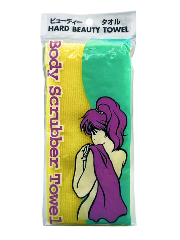 Bath Towel Мочалка-полотенце для душа с пилинг-эффектом / Nylon Long Exfoliating Towel, жесткая, желтый 573422 28178 