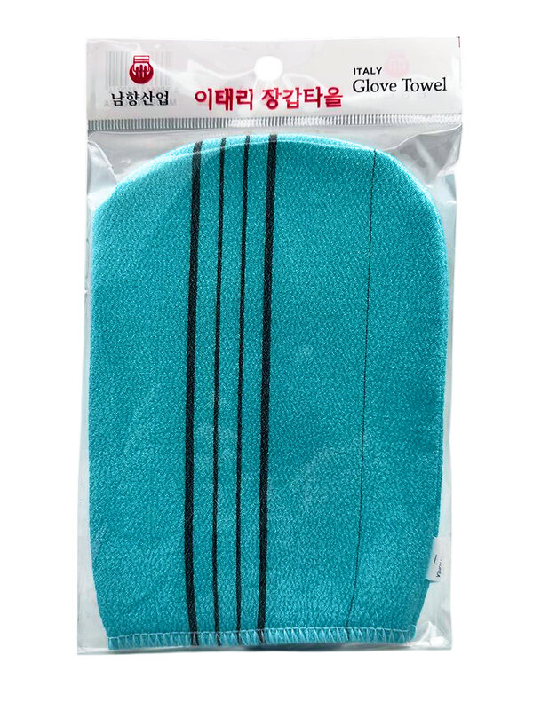 Bath Towel Мочалка-варежка для душа с пилинг-эффектом, уплотненная, голубой 573424 28188 