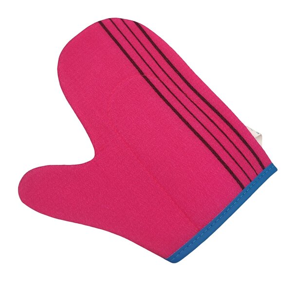 Bath Towel Мочалка-рукавица для душа с пилинг-эффектом, уплотненная, малиновый 573425 28192 