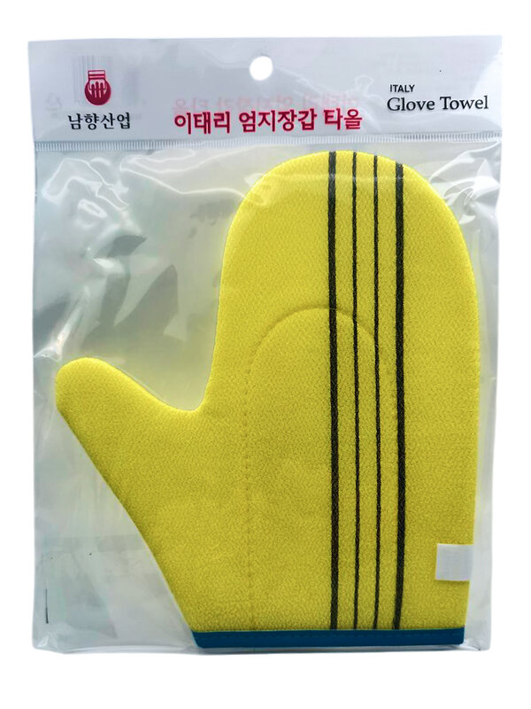 Bath Towel Мочалка-рукавица для душа с пилинг-эффектом, уплотненная, жёлтый 573434 28189 