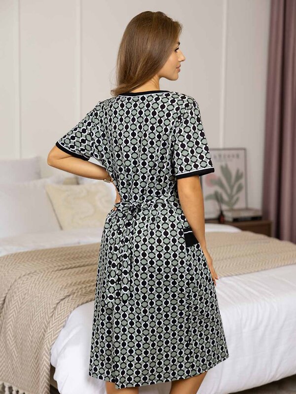 Текс-плюс Халат 573459 НФ-00245292 Черный, зеленый