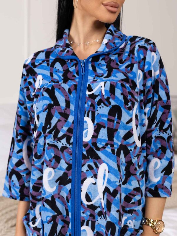 Текс-плюс Халат 573467 НФ-00245697 Фиолетовый,синий