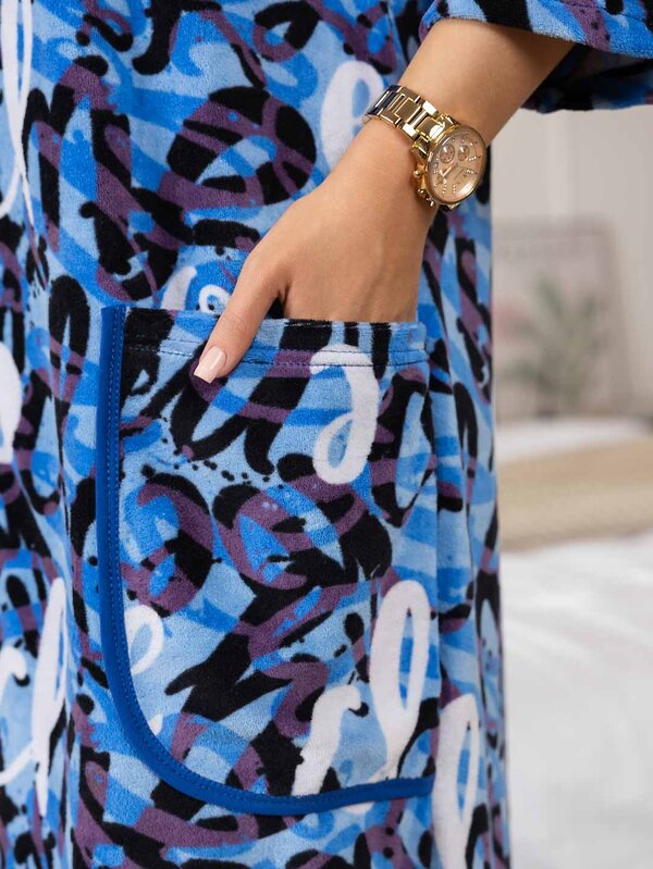 Текс-плюс Халат 573467 НФ-00245697 Фиолетовый,синий