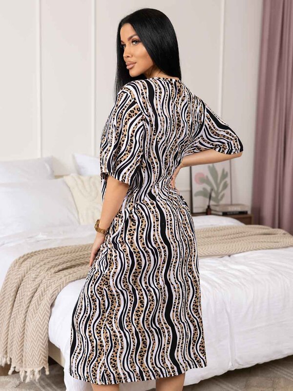 Текс-плюс Халат 573471 НФ-00155102 Коричневый,белый,черный