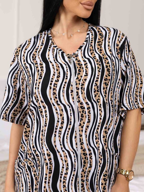 Текс-плюс Халат 573471 НФ-00155102 Коричневый,белый,черный