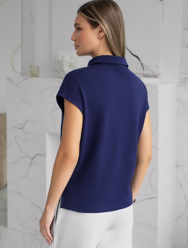 VILATTE Футболка 573538 D49.010 т.синий