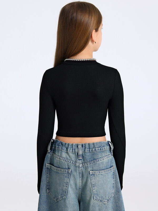 Апрель Лонгслив 573558 1ДДЛД4583323 черный