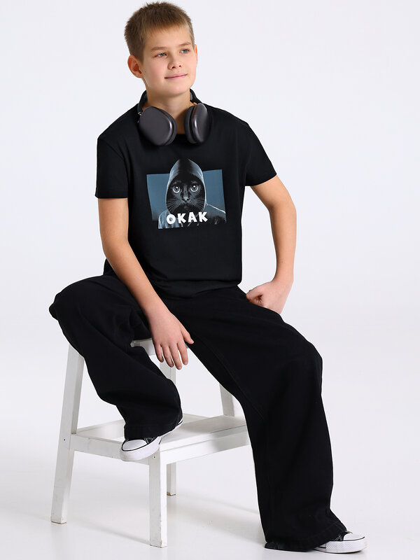 Апрель Футболка 573573 1ПДФК4518001 черный