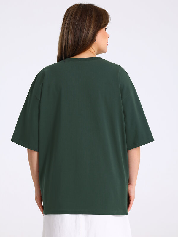 Апрель Футболка 573590 1ЖДФК4825804 темно-зеленый