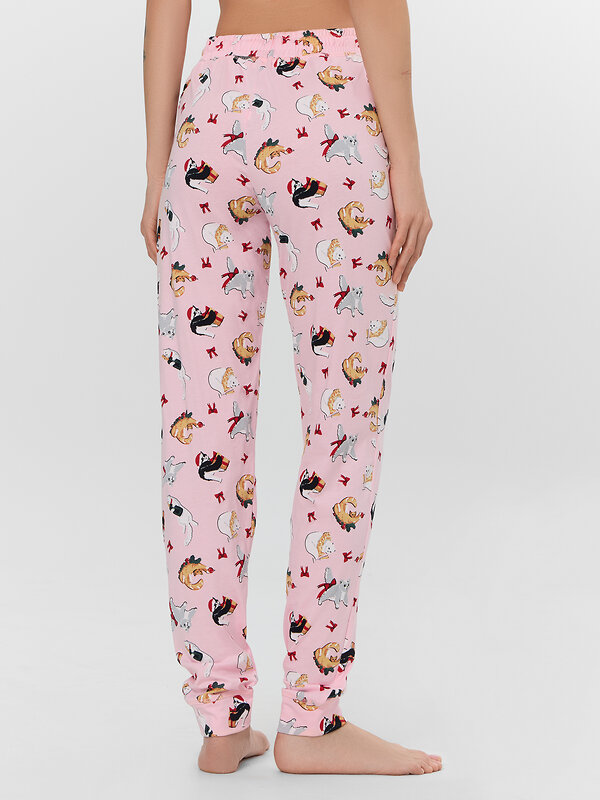 MARK FORMELLE Брюки 573596 532310 котики на розовом