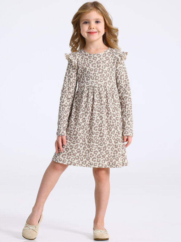 Апрель Платье 573602 1ДПД4966223н бежевый леопард на сливках