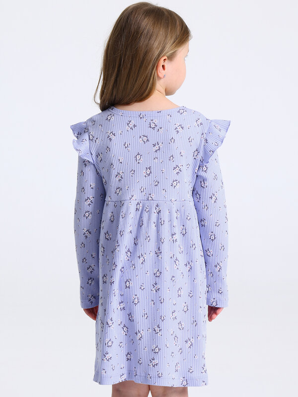 Апрель Платье 573626 1ДПД4966223н белые цветочки на сиреневом