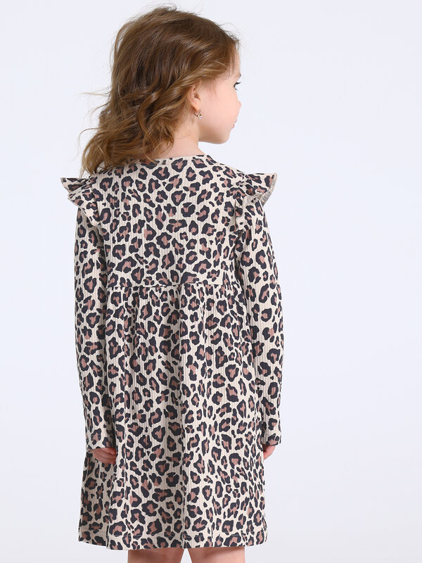 Апрель Платье 573627 1ДПД4966223н коричневый леопард на бежевом