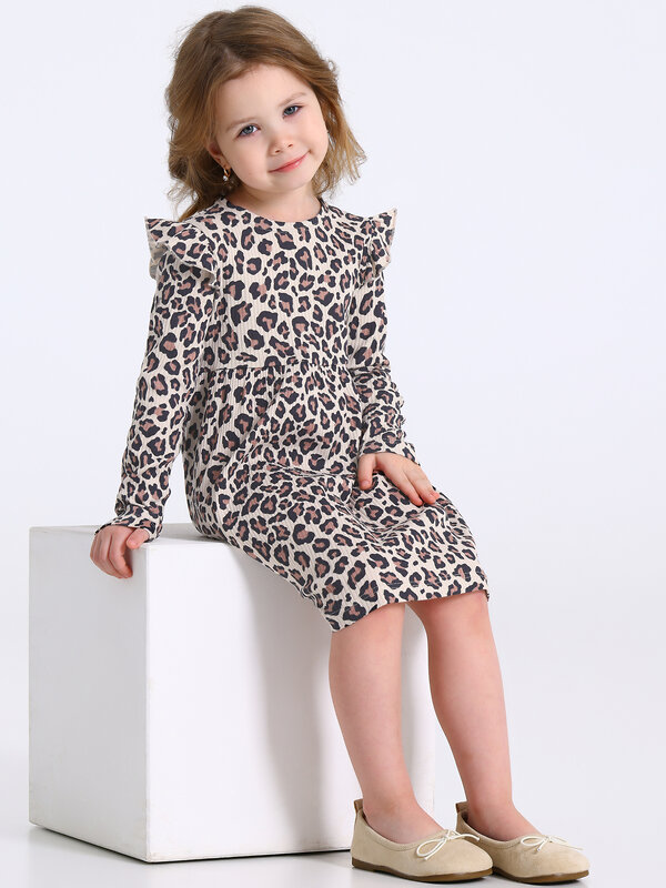 Апрель Платье 573627 1ДПД4966223н коричневый леопард на бежевом