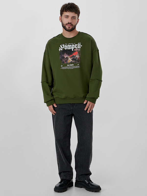 MARK FORMELLE Свитшот 573657 121943 осенний мох +печать