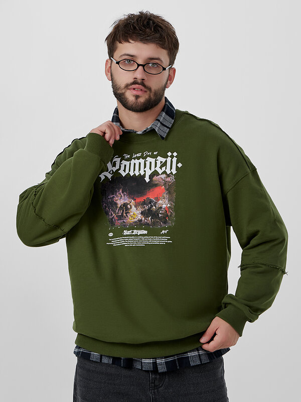 MARK FORMELLE Свитшот 573657 121943 осенний мох +печать