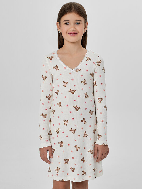 MARK FORMELLE Сорочка 573672 577728 мишки с цветами на молоке