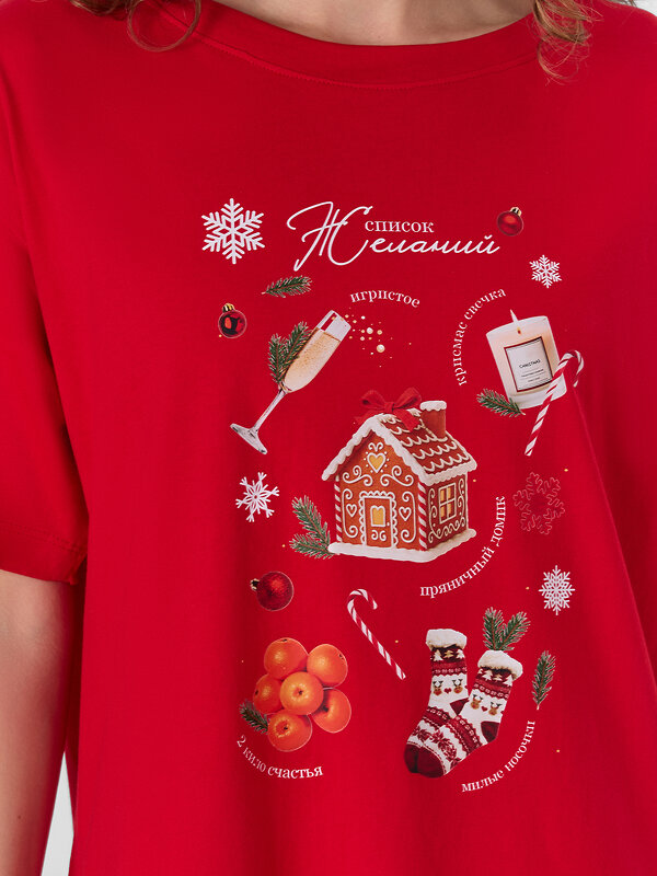 MARK FORMELLE Сорочка 573720 572371 красный +печать