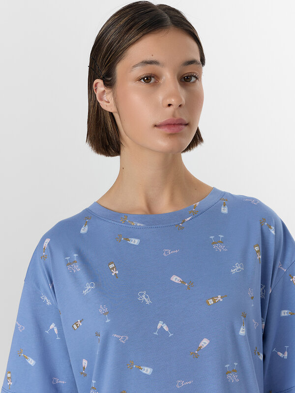 MARK FORMELLE Сорочка 573723 572396 бокальчики на синем