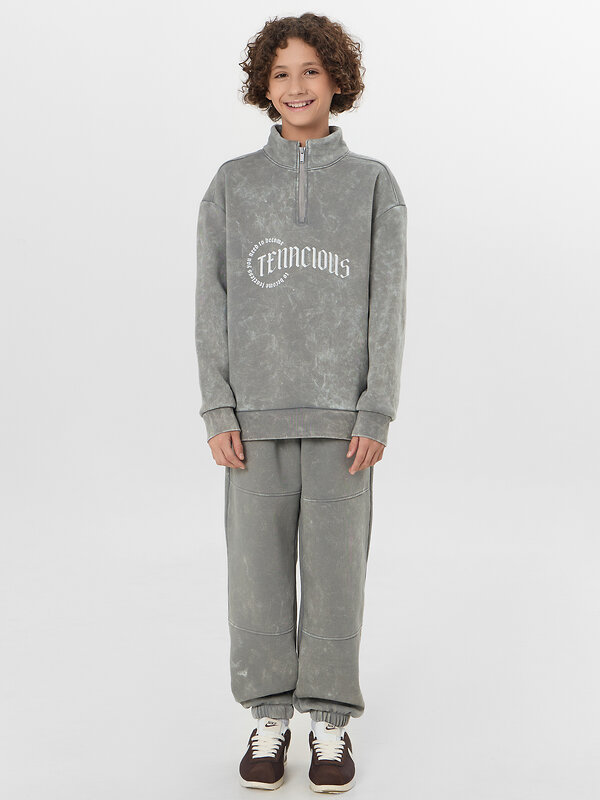 MARK FORMELLE Толстовка 573732 123458 ACID WASH серый +печать