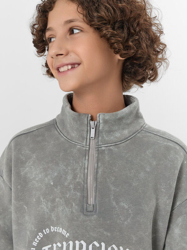 MARK FORMELLE Толстовка 573732 123458 ACID WASH серый +печать