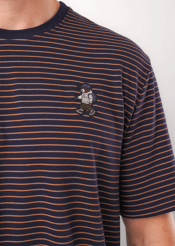 CLEVER Футболка 573839 452301/17кнт т.синий/св.коричневый