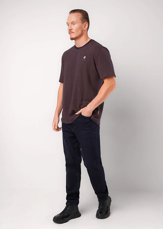 CLEVER Футболка 573839 452301/17кнт т.синий/св.коричневый