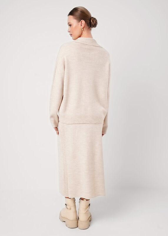 CLEVER Джемпер 573844 154598/192ак меланж бежевый