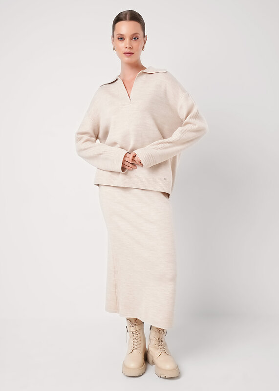 CLEVER Джемпер 573844 154598/192ак меланж бежевый